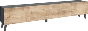 XXXLutz NÍZKA KOMODA, antracitová, farba duba košíčkatého, 190/40/32 cm P & B - TV nábytok - 002778008104