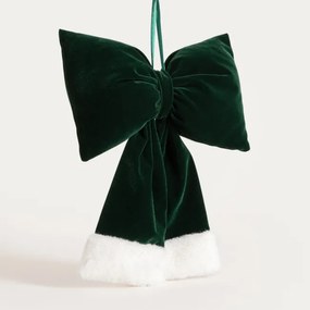 Závesná vianočná dekorácia BOWE zelená mašľa 757549