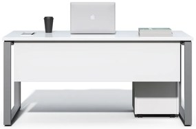 Kancelársky stôl s kontajnerom Houseland Prime Home 02 160 cm biely