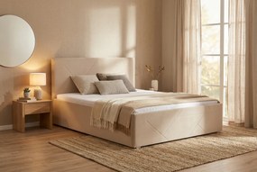 Postel TONY 160x200 cm Béžová Bez matraca