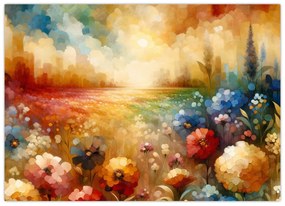 Obraz - Pestrofarebná lúka (70x50 cm)
