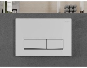 Mexen Fenix 12, splachovacie tlačidlo pre Mexen modul, biela matná-chrómová, 601220