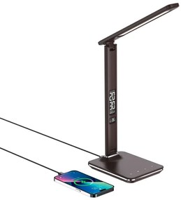 Immax 08975L-LED Stmievateľná lampa s bezdr. nabíjaním KINGFISHER 8,5W/230V hnedá