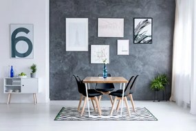 Jedálenská stolička NANTES hnedá / čierna