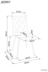 Olivová zamatová jedálenská stolička JEROME