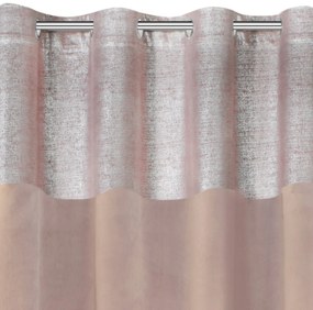 ZATEMŇOVACÍ ZÁVES NA KRÚŽKOCH PERI 140X250 CM PÚDROVO RUŽOVÁ