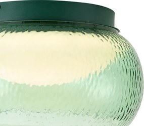 Stropné svietidlo v štýle Art Deco zelené so sklom vrátane LED 3-stupňovo stmievateľné - Thimble