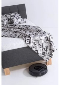 Čalúnená posteľ s matracom a úložným priestorom MARIA ONE 90x200 cm, sivá