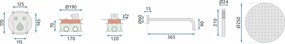 Rea Lungo, podomietková termostatická sprchová sada + BOX, zlatá lesklá, REA-P8550