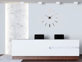 Nástěnné samolepící hodiny Carlo 75 cm hnědé