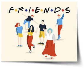 Sablio Plagát Seriál Priatelia FRIENDS Postavy - 120x80 cm