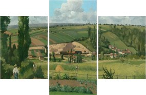 Obraz - Camille Pissarro, Landscape at Les Pâtis, Pontoise, reprodukcia (90x60 cm)