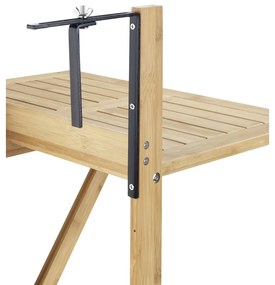 Wenko Závesný balkónový stolík z bambusu Waikiki, 64 x  44 x 65 cm