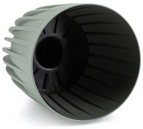 PLASTOVÝ KVETINÁČ STRIPPED 19X22,5 CM ZELENÁ