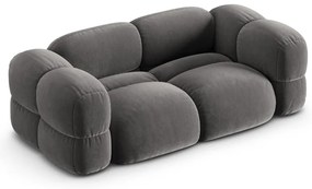 Sivá zamatová pohovka 210 cm Loretto – Cosmopolitan Design