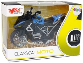 Lean Toys Modrá motorka 1:14 – zvukové a svetelné efekty