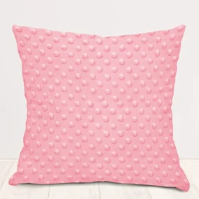 Biante Detská obliečka na vankúš Minky 3D bodky MKP-011 Svetlo ružová 35 x 45 cm