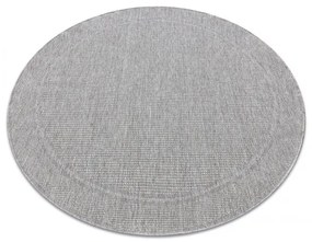 Šnúrkový koberec SIZAL TIMO 5979 kruh svetlosivý