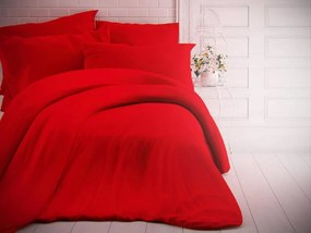 Kvalitex Jednofarebné bavlnené obliečky 140x200 + 70x90cm - Červené