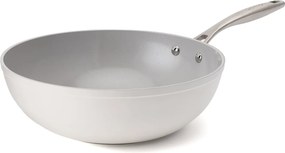 Elmich Nepriľnavá keramická panvica wok Zen Ø 28 cm – krémovobiela