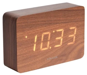 Karlsson 5653DW Dizajnové LED stolné hodiny s budíkom, 15 x 10 cm