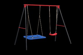 CH DVOJITÁ ZÁHRADNÁ HOJDAČKA (KOVOVÝ RÁM + HOJDAČKA + BOČNÍK) 290 x 180 x 200 CM