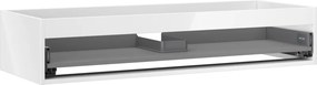 Mexen Box-A, závesná skrinka 120 cm, 1 zásuvka, biela lesklá, 91AX0-1200-235-1-00