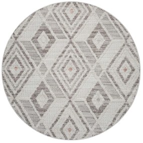 Dekorstudio Moderný okrúhly koberec LINDO 8875 - oranžový Priemer koberca: 120cm