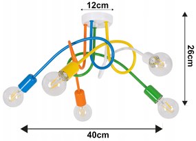 BERGE Stropné závesné svietidlo LOFT LM0003 5xE27 - farebné