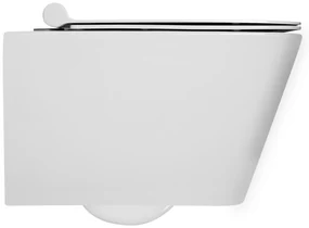 Gamma Mut, závesná WC misa 51x36 cm Rimless s pomaly padajúcim sedadlom, biela lesklá, GMA-MUT-202