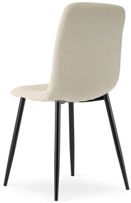 Set štyroch jedálenských stoličiek RIFT béžové / čierne nohy (4 ks)