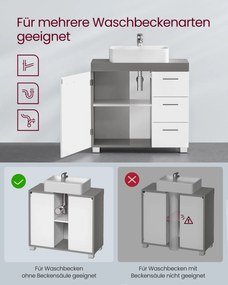 Umývadlová skrinka VASAGLE BBK503T49