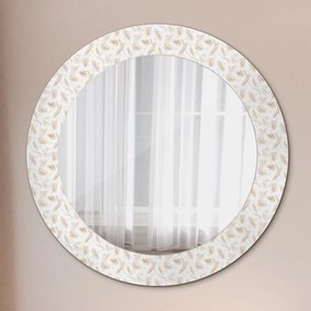 Okrúhle zrkadlo s potlačou Perie fi 60 cm