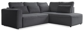 Tmavosivá rozkladacia rohová pohovka (variabilná) Homely Tommy – Miuform