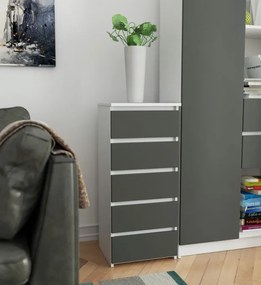 Komoda CL5 biela / sivá