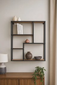 Noela Knižnica regál asymetrická ARCANA 91x75 prírodná