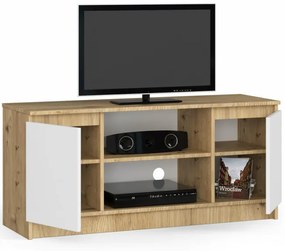 Stolík pod TV RTV 120 2D 1P dub artisan / biely