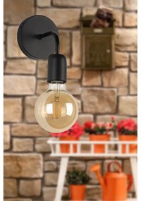 Čierne kovové nástenné svietidlo Mosso - Squid Lighting