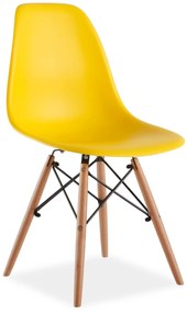Jedálenská stolička Signal ENZO buk/žltá