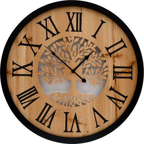 XXXLutz NÁSTENNÉ HODINY hnedá, čierna 60 cm - Hodiny - 0051730051