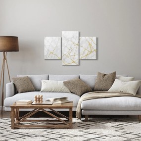 Obraz - Bielo-zlatý mramor (90x60 cm)