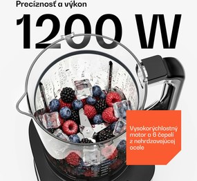 Klarstein Verosteel kuchynský robot s mixérom | miesenie, šľahanie a odšťavovanie | 1200 W | 2 l /1,75 l