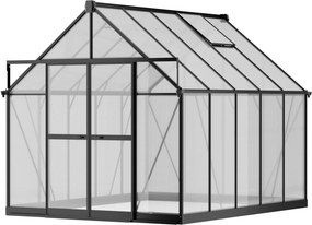 Skleník 234 x 244 x 312 cm, zosilnená konštrukcia, polykarbonát 6 mm