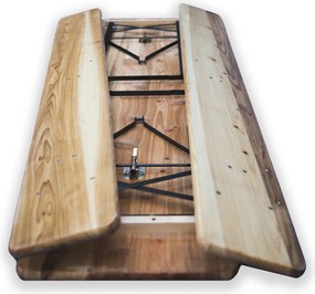 5 x Pivný set 220 x 70 x 25 cm 3 nohy na lavici