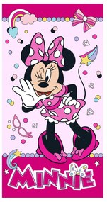 DETSKÝ BAVLNENÝ UTERÁK MINNIE 70X140 CM VZOROVANÁ