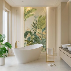 Rea Ferrano Slim, voľne stojaca vaňa 170x73 cm, biela, zlatý matný click-clack, KPL-W7330