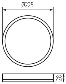 Kanlux 31513 - LED Stropné svietidlo AZPO LED/11,8W/230V pr. 22,5 cm IP54 čierna