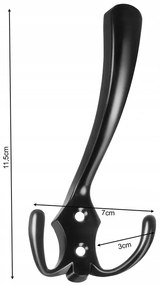Malatec 16874 Vešiak súprava 5 ks čierny