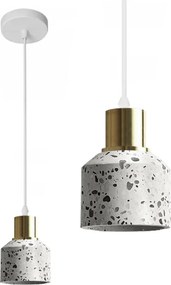 Toolight - Stropná lampa E27 60W APP931-1CP, biela-zlatá-terrazzo, OSW-07006