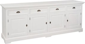 Komoda Brighton 4 dverí + 4 zásuvky white